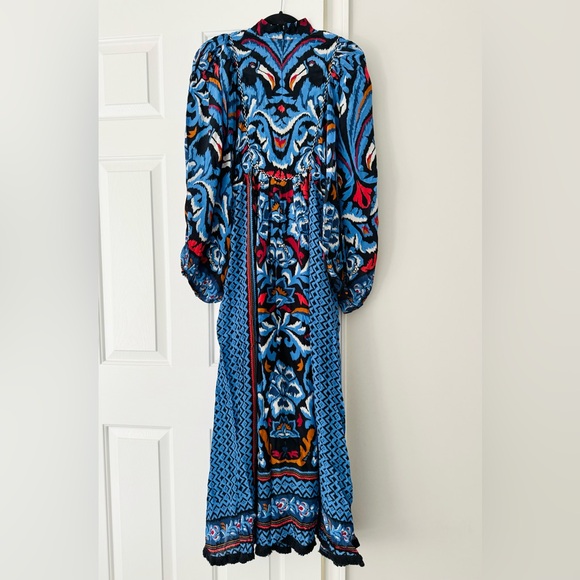 Farm Rio Printed Dolman Sleeve Kaftan Maxi Dress, Size S/M - Picture 13 of 16